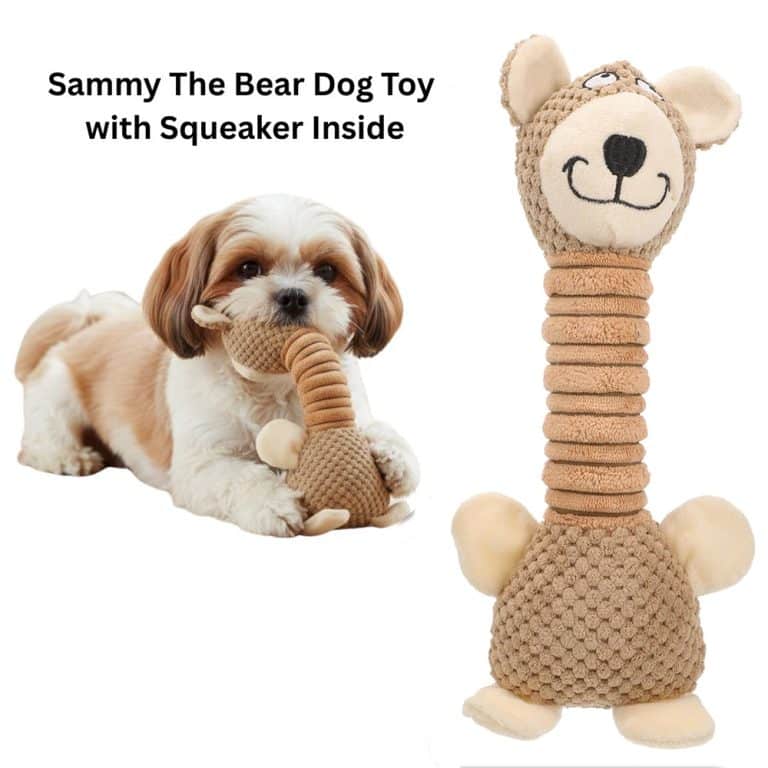 Sammy The Bear Squeak Dog Toy - Helps Feed Hungry Shelter Dogs in Need