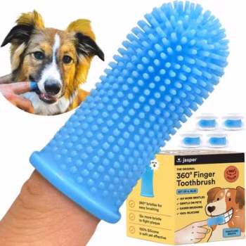 Jasper 360 Dog Finger Toothbrush & Storage Case