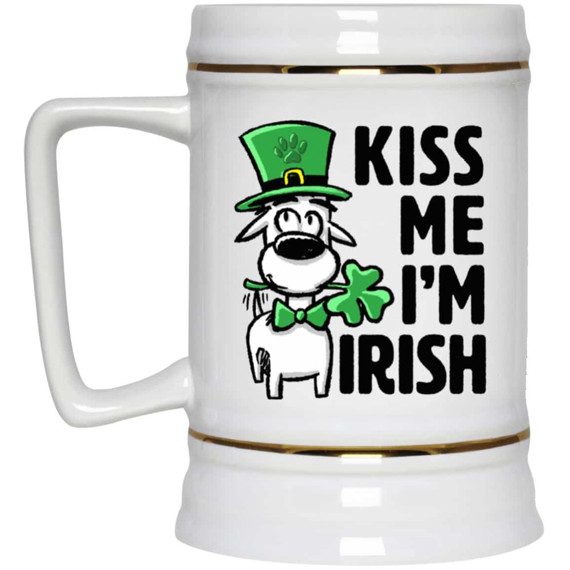 Kiss Me I'm Irish Beer Stein 22oz.