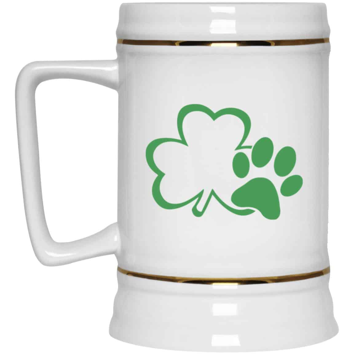Paw & Shamrock Beer Stein 22oz.