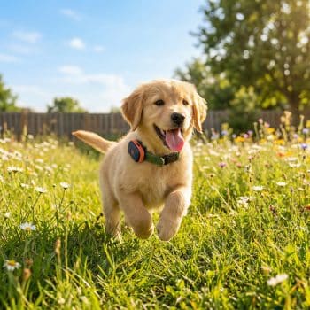 Golden Retriever puppy Life360 Pet GPS