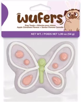 Wufers “Violet Butterfly” Spring Cookie Crunchy Dog Treat,