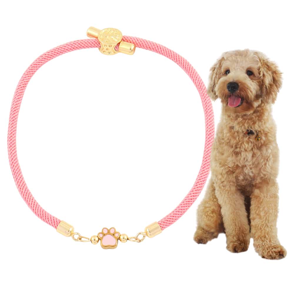 Forever Paw Adjustable Bracelet- Pink