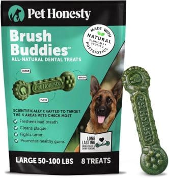 Pet Honesty Brush Buddies All Natural Dog Dental Treats 
