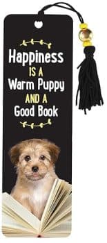 Happiness Is a Warm Puppy and a Good Book Beaded