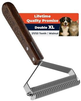 Extra Large 2-Sided Dog Brush For Shedding Undercoat Rake