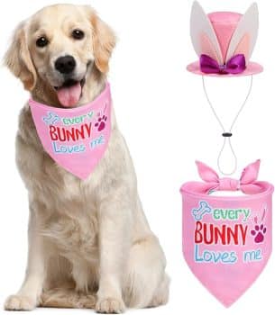 PUPTECK Easter Dog Bandana Outfit Scarf