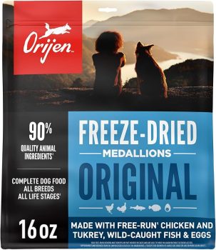 ORIJEN Grain Free High Protein Freeze Dried Dog Food & Topper Original Recipe