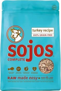 SOJOS Complete Grain Free Freeze-Dried Turkey Raw Natural Dry Dog Food