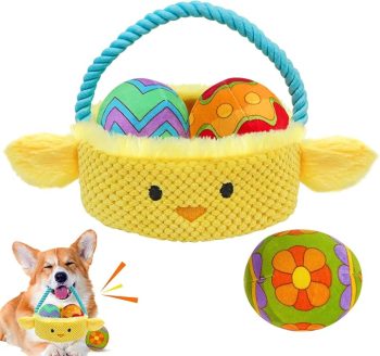 Easter Dog Toys, Easter Basket Hide and Seek Dog Toy