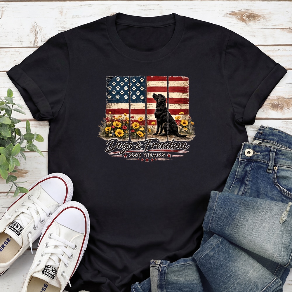 Paws of Liberty – 250 Years Strong Standard Tee Black
