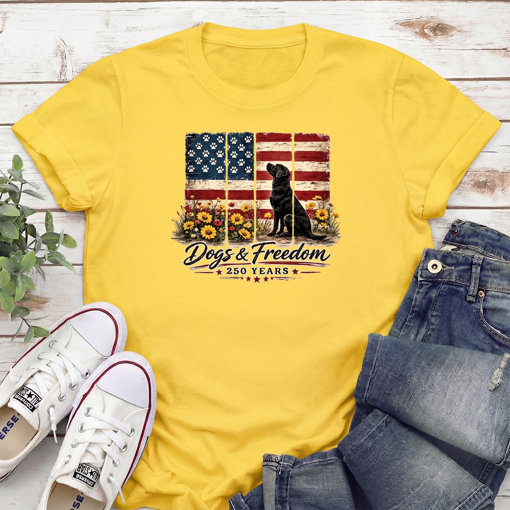 Paws of Liberty – 250 Years Strong Standard Tee Yellow
