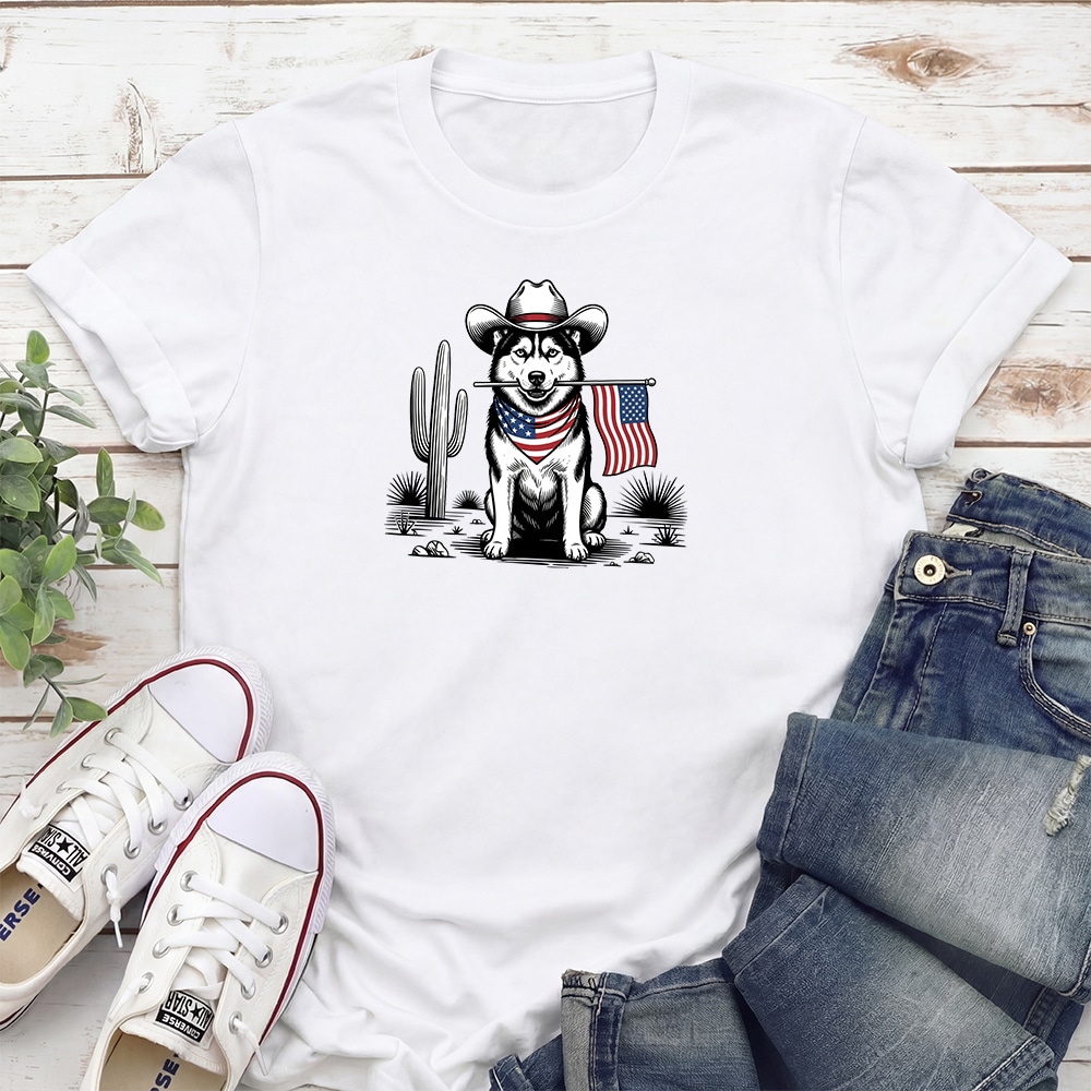 Freedom Wrangler Husky Standard Tee White