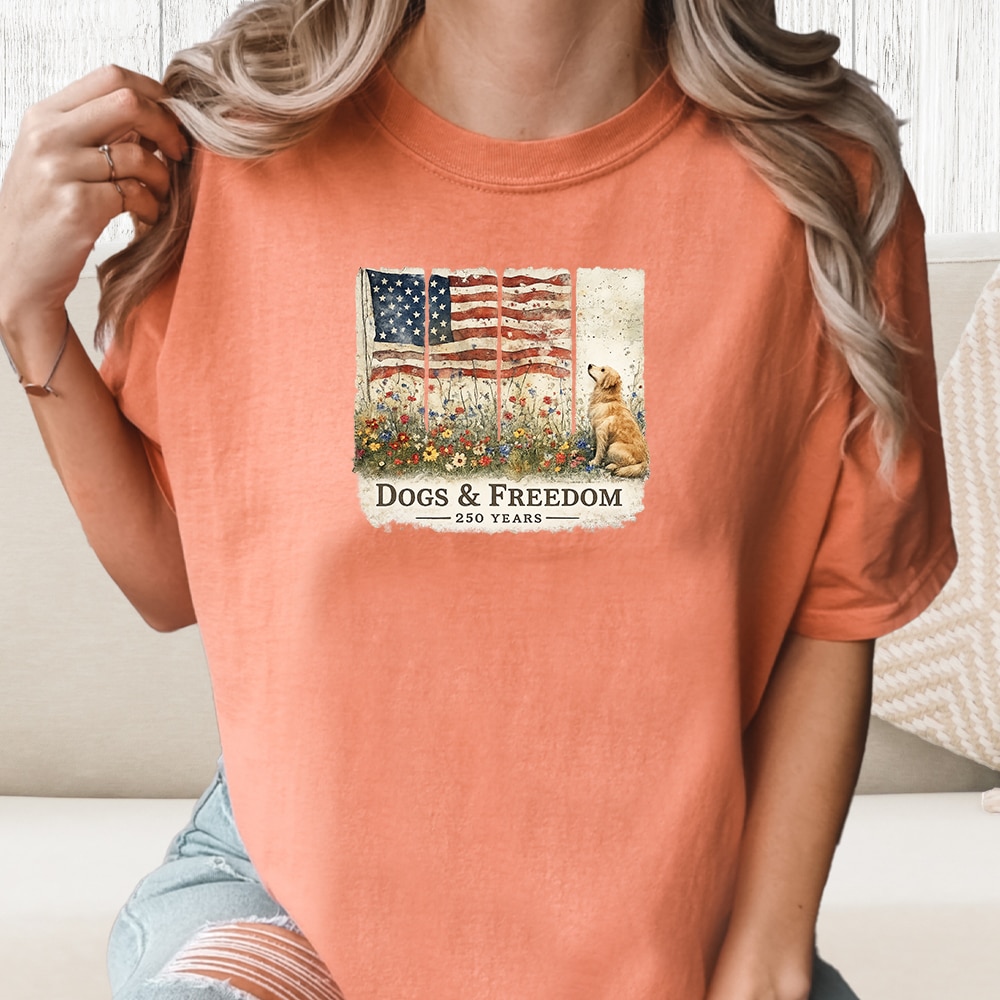 Comfort Colors Guardians of Freedom - 250 Years Vintage Washed Tee - Terracotta