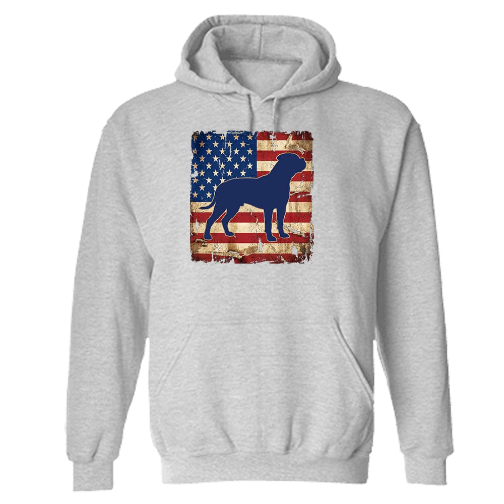 Guardian Of The Flag Pit Bull Hoodie Heather Grey