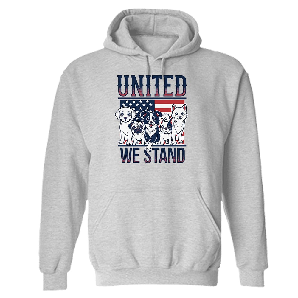 United We Stand Hoodie Heather Grey