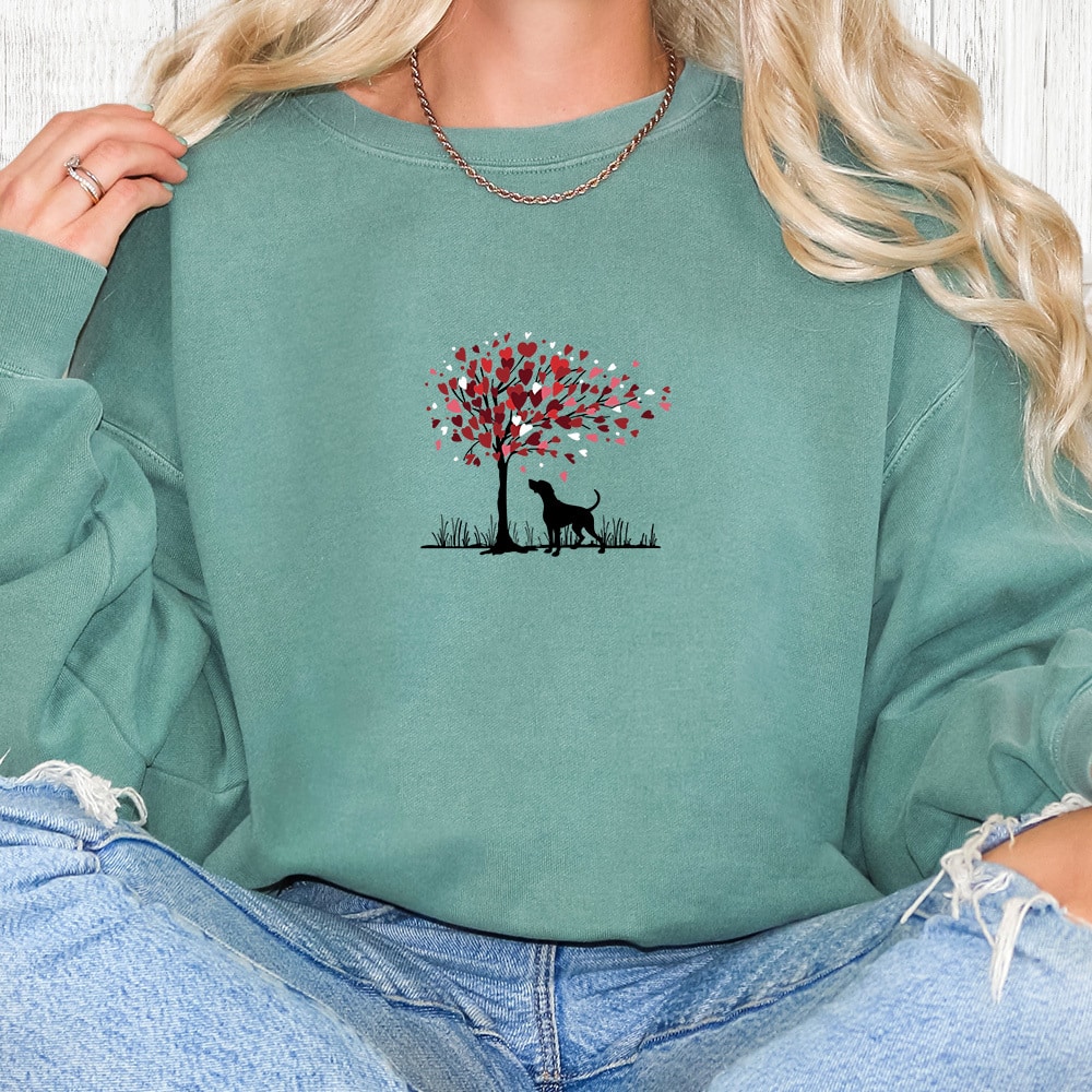 Comfort Colors Tree of Hearts Premium Sweatshirt - Light Green