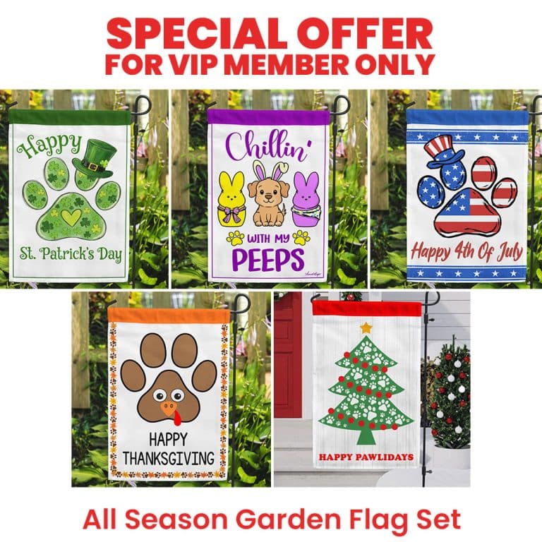 VIP Members Only -MEGA DEAL!  All Season Garden Flag Pack - Helps Feed Hungry Shelter Dogs in Need
