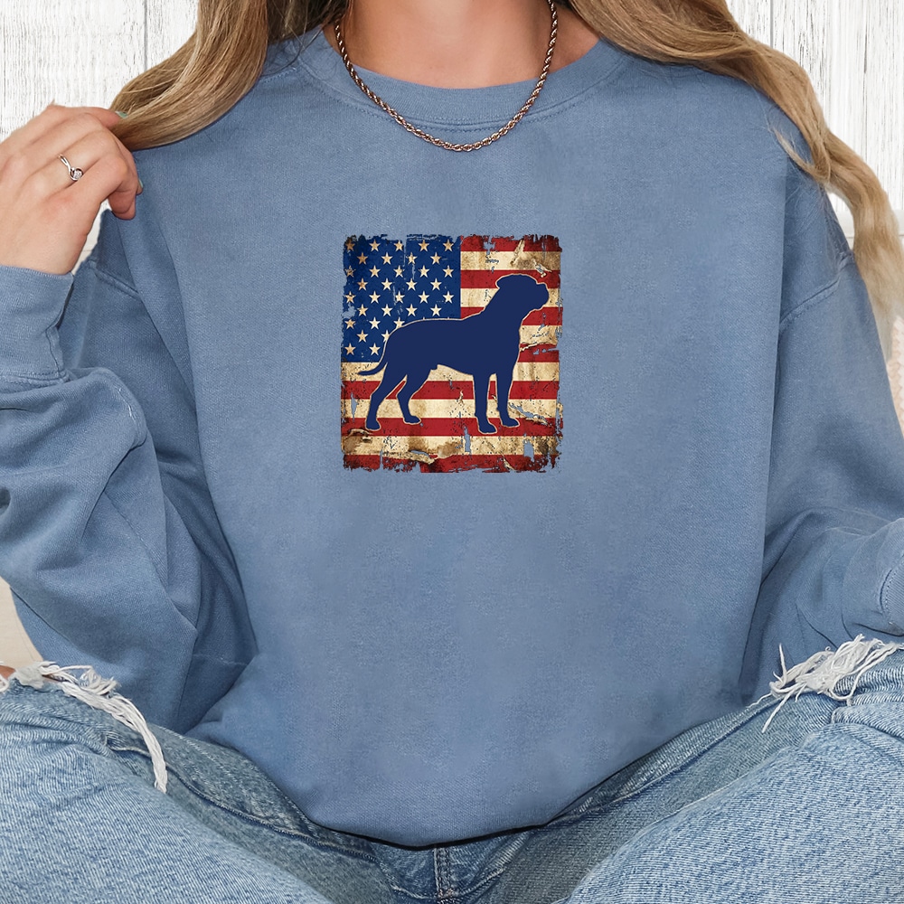 Comfort Colors Guardian Of The Flag Pit Bull Premium  Sweatshirt - Blue Jean