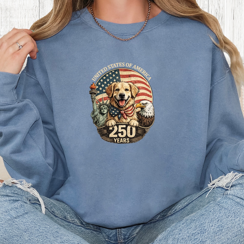 Comfort Colors Liberty & Loyalty – 250 Years Premium  Sweatshirt - Blue Jean