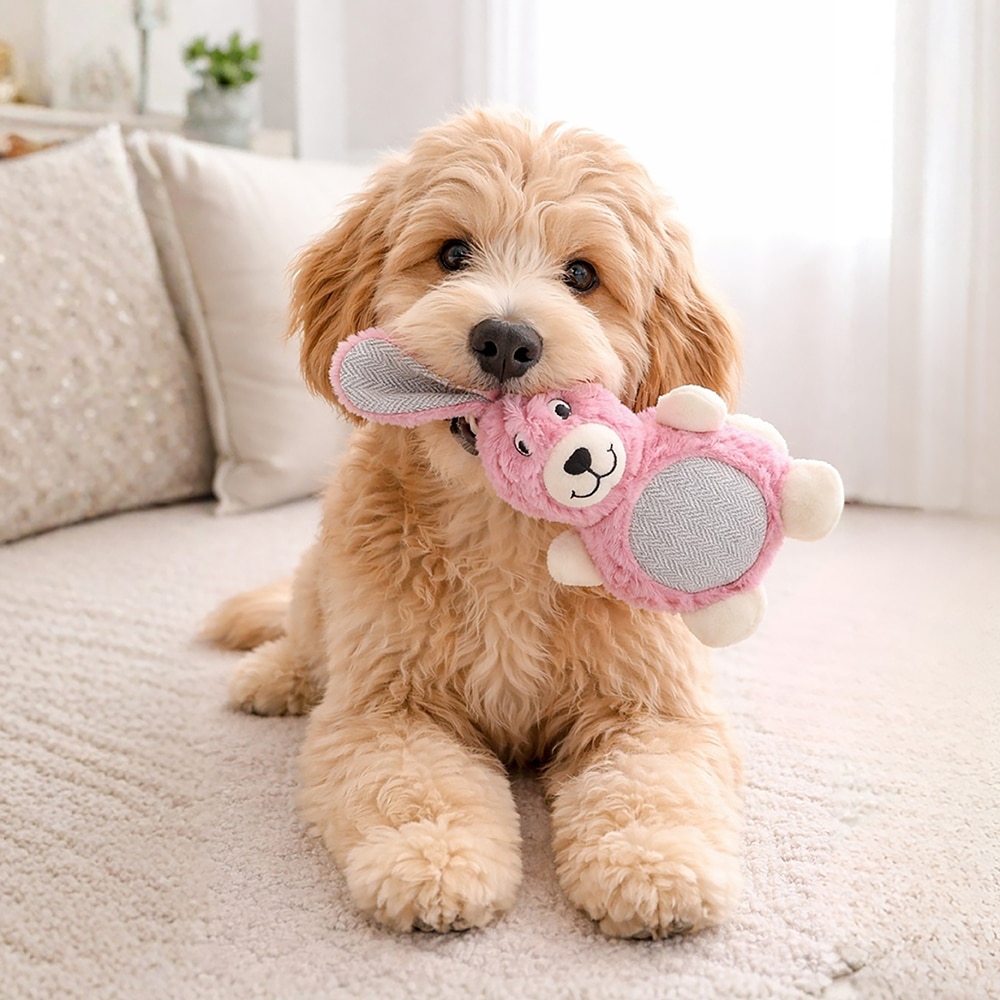 Floppy Bunny Squeaky Plush Dog Toy – Soft Chew & Interactive Play Toy for Dogs - Image 2
