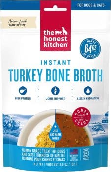 The Honest Kitchen Instant Turkey Bone Broth for Dogs & Cats 