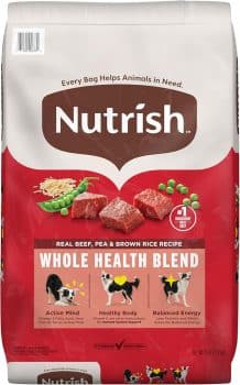Nutrish Dry Dog Food, Real Beef, Pea & Brown Rice Recipe Whole Health Blend for Adult Dogs