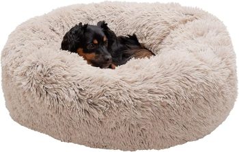 Furhaven 30" Round Calming Donut Dog Bed