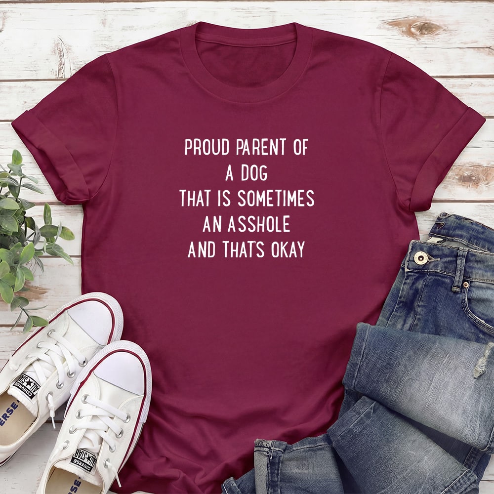 Proud Parent Of A Dog Standard Tee Maroon