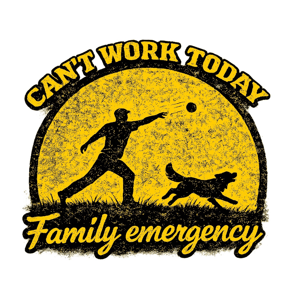 Can’t Work Today Family Emergency Standard Tee White - Image 2