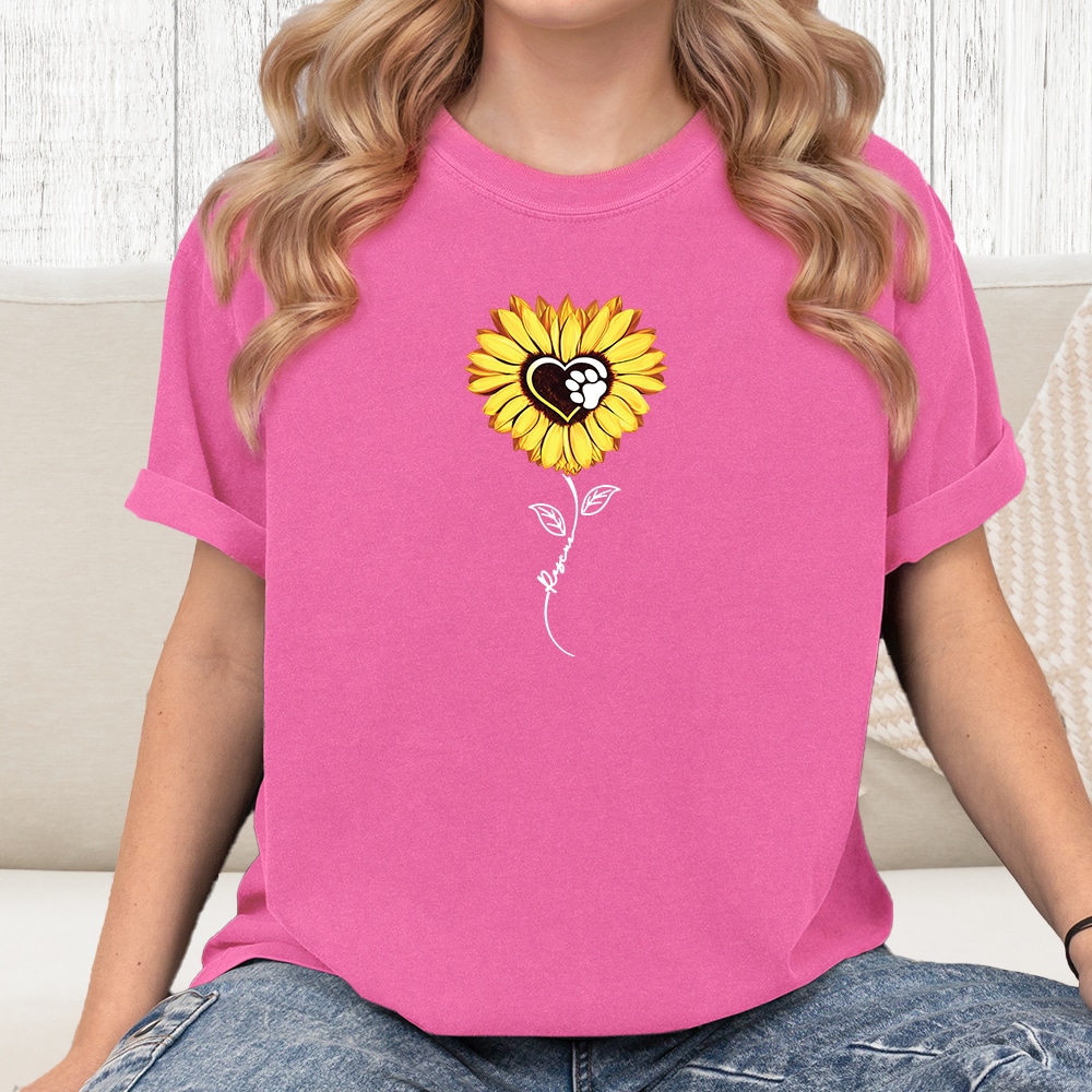 Comfort Colors Rescue Daisy Vintage Washed Tee - Crunchberry