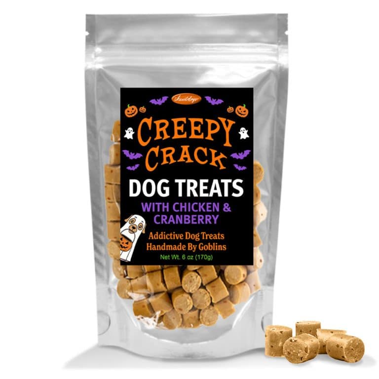iHeartDogs Creepy Crack Dog Treats with Chicken & Cranberry - 6 oz Bag- Helps Feed Hungry Shelter Dogs In Need