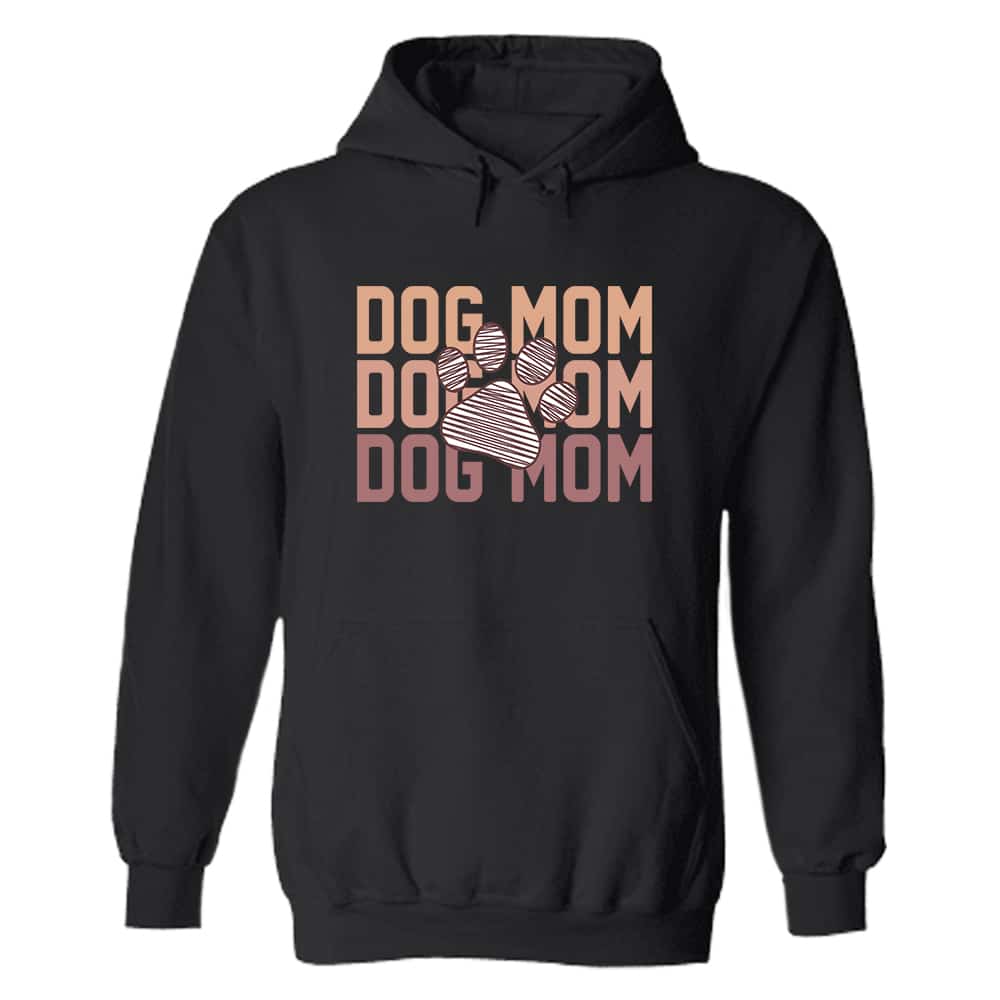 Modern Dog Mom Hoodie Black