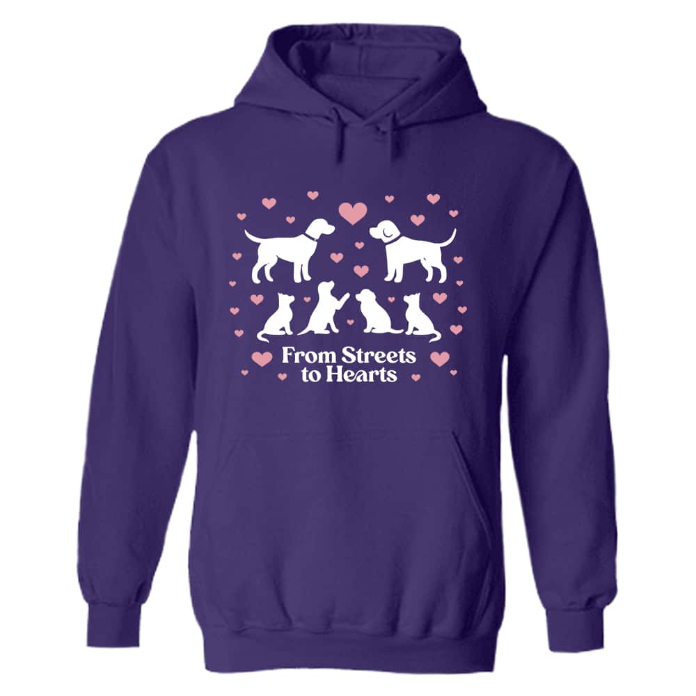 From Streets To Hearts Hoodie Purple