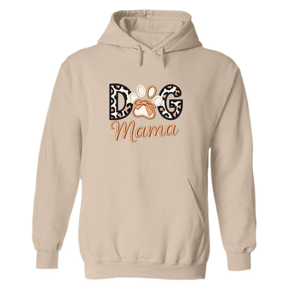 Leopard Paw Dog Mama Hoodie Sand