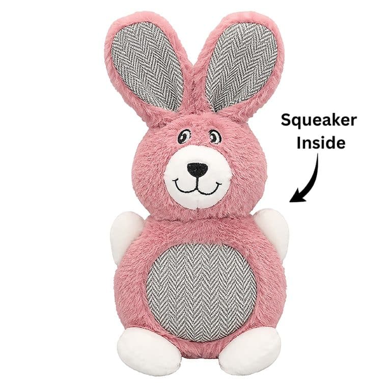 Floppy Bunny Squeaky Plush Dog Toy – Soft Chew & Interactive Play Toy for Dogs
