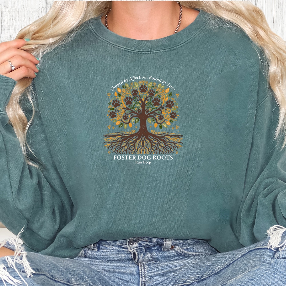 Comfort Colors Shaped By Affection Bound By Love Premium  Sweatshirt - Bluespruce