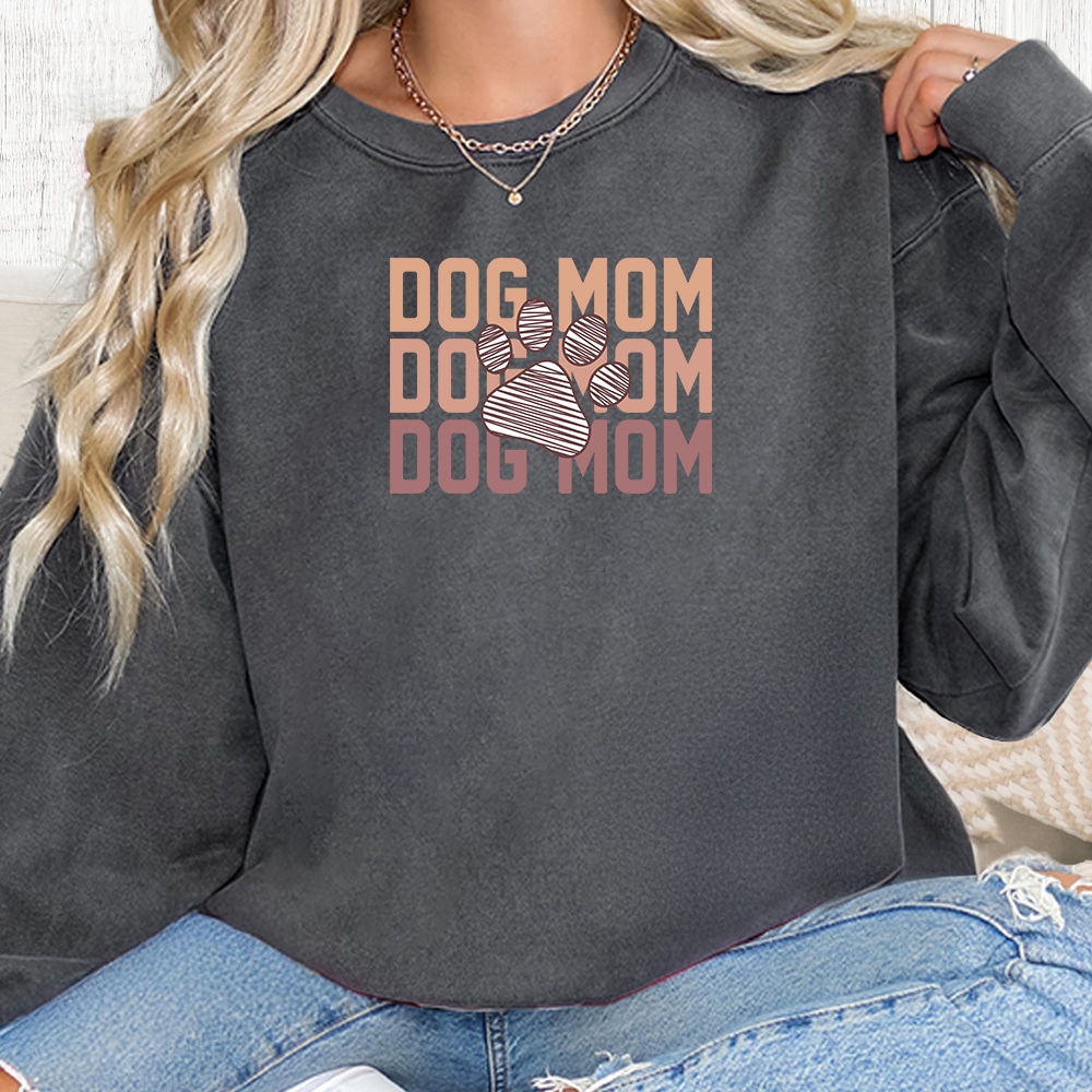 Comfort Colors Modern Dog Mom Premium Sweatshirt - Pepper