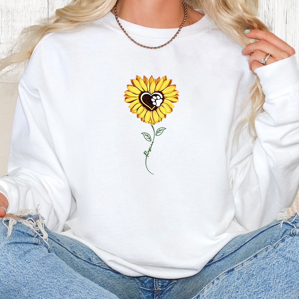 Comfort Colors Rescue Daisy Premium  Sweatshirt - White