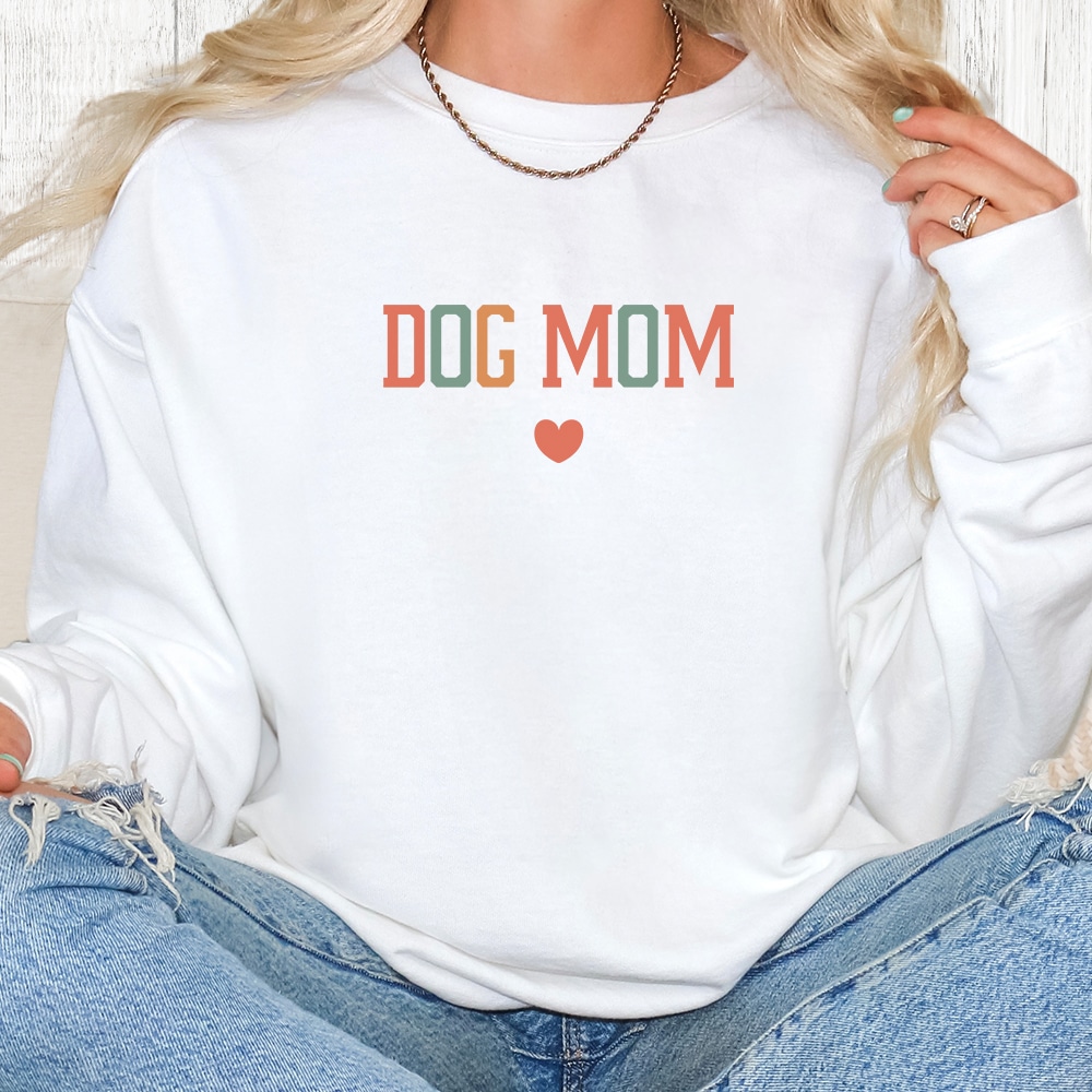 Comfort Colors Classic Dog Mom Premium Sweatshirt - White