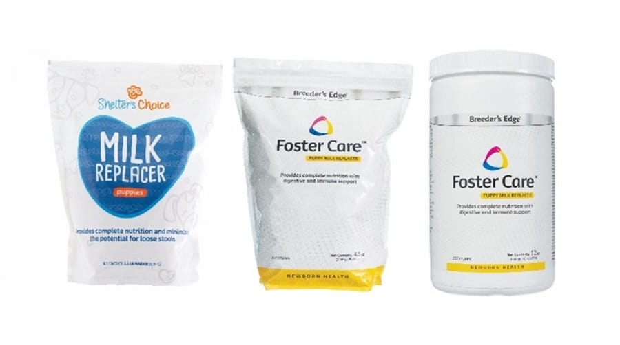 Recalled canine milk replacer packaging
