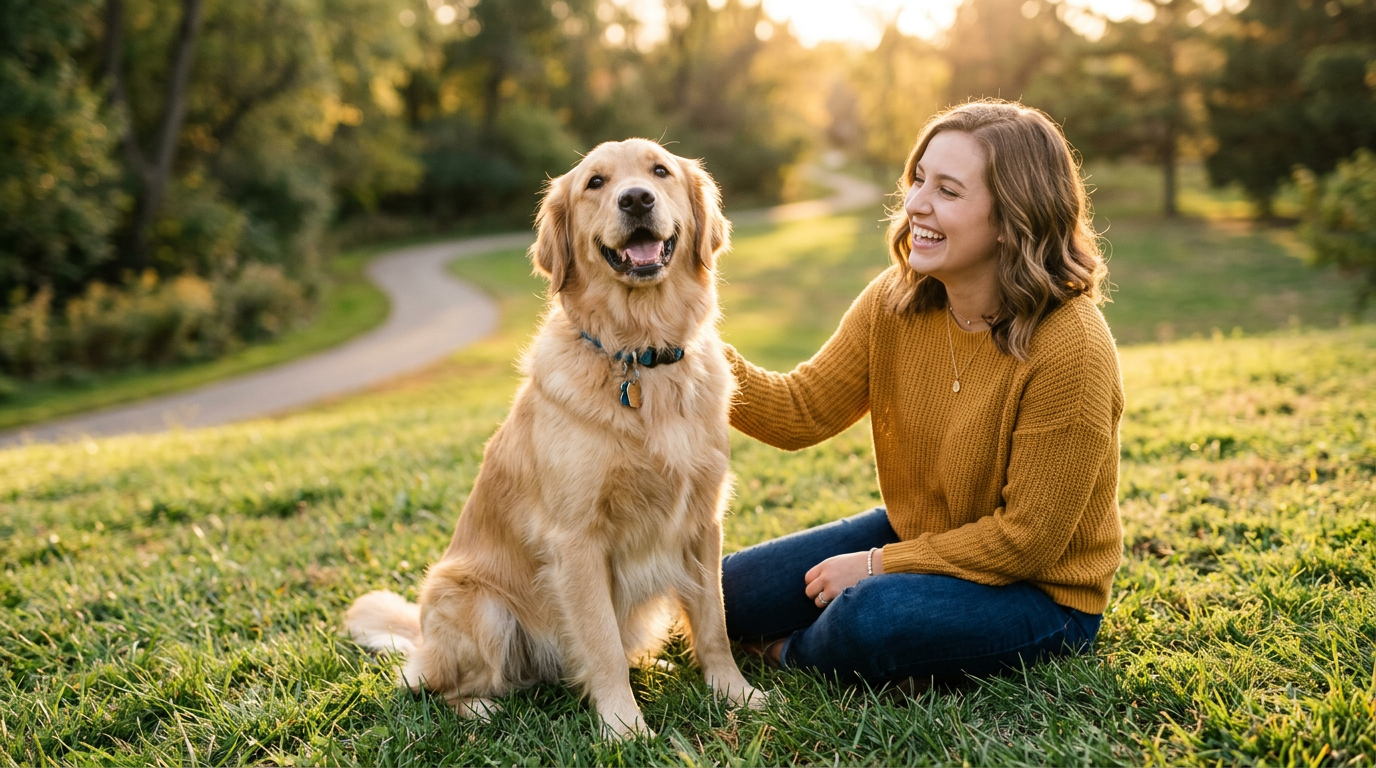 dog owner choosing a name that starts with M