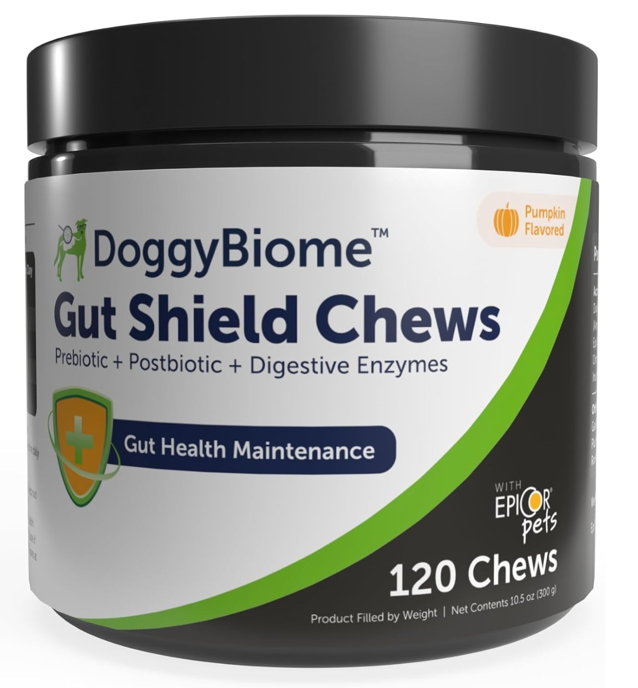 DoggyBiome Gut Shield Chews - prebiotic, postbiotic, and digestive enzymes for dogs