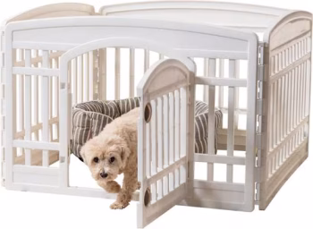 IRIS 4-6 Panel Dog Exercise Playpen with Door
