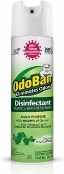 OdoBan Disinfectant Fabric & Air Freshener Eucalyptus Spray,