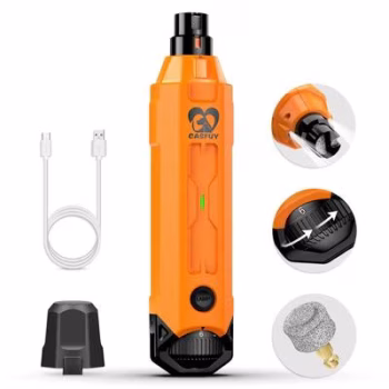 Casfuy Upgraded Quiet 6 Speed Electric Dog & Cat Nail Grinder 
