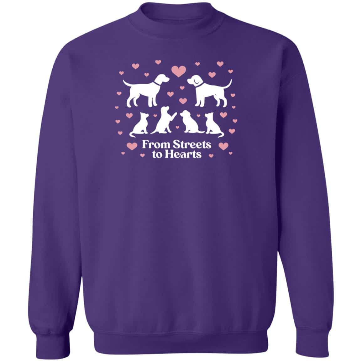From Streets To Hearts Sweatshirt Purple