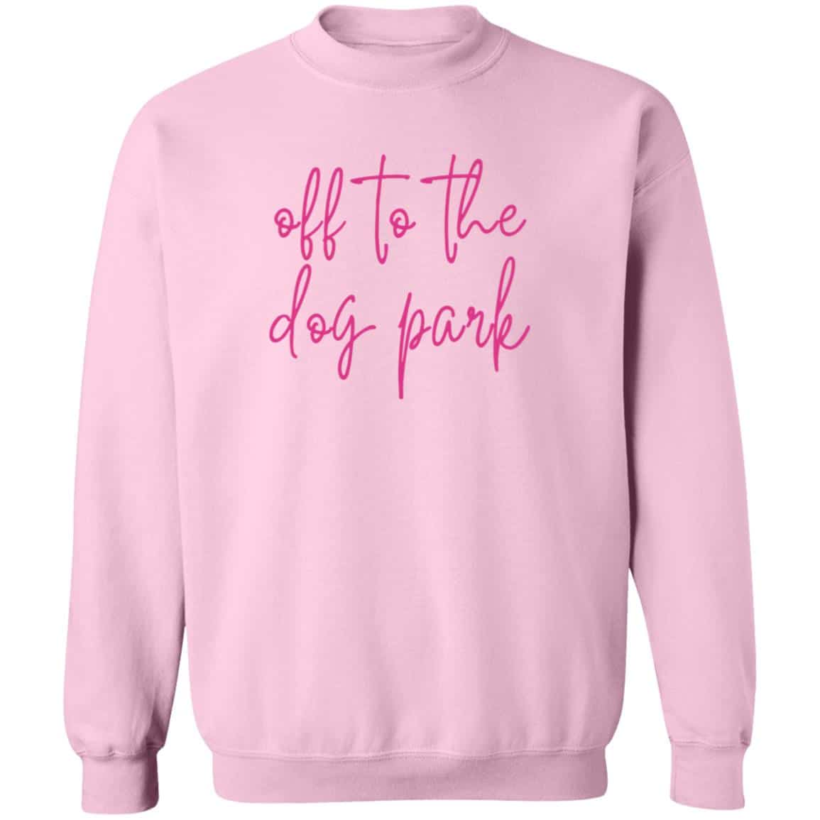 Off To The Dog Park Sweatshirt Light Pink
