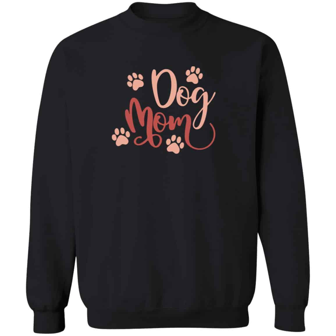 Elegant Dog Mom Sweatshirt Black
