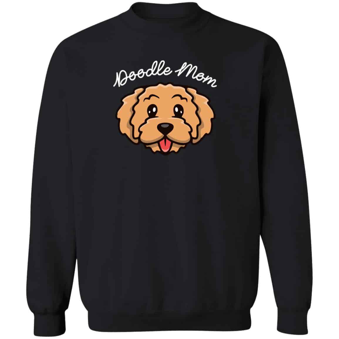 Smiling Doodle Mom Sweatshirt Black